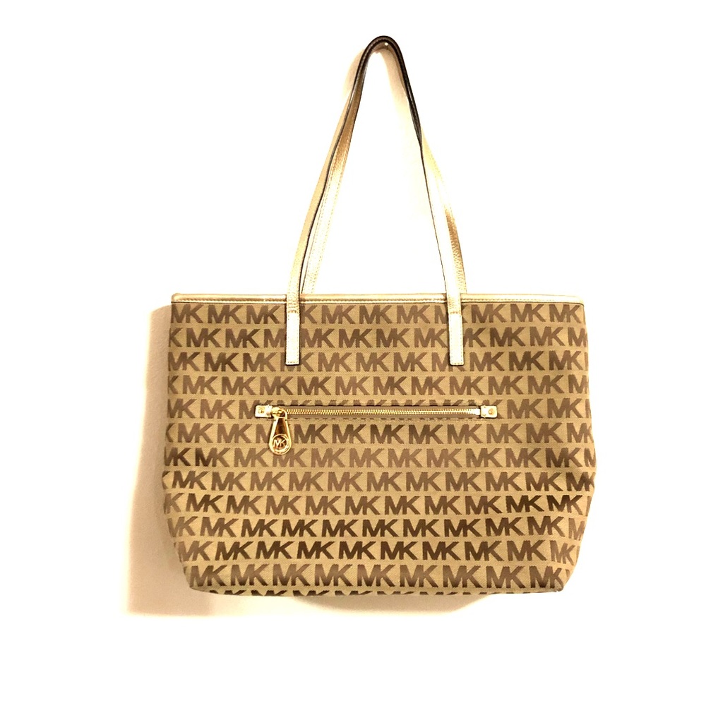 MK brown logo tote purse